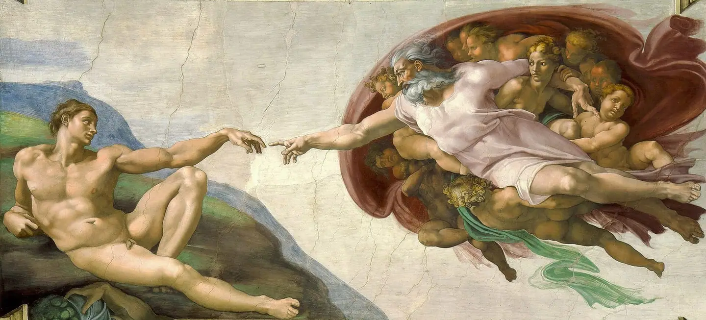 خلق آدم — مايكل أنجلو، 1512
